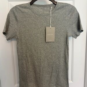 Everlane Heather Gray Short Sleeve ribbed Crew Tee